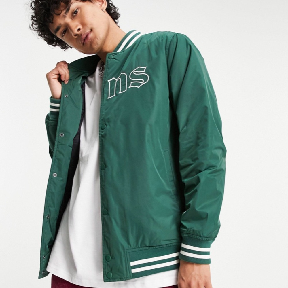 vans green varsity jacket
